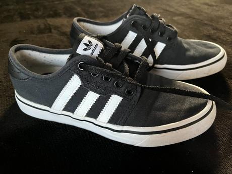 Adidas grey/white canvas shoes, adidas,36