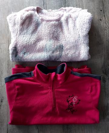 2 x flísová mikina, h&m,134