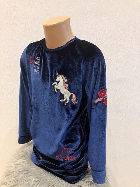 Dievčenská predĺžená mikina s flitrami (110-116), george,110