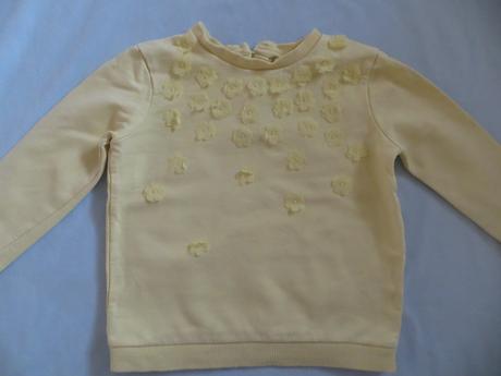 Žltý bavlnený kvietkovaný pulóvrik, f&f,86