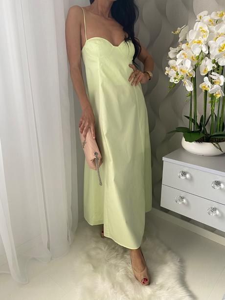Zara - limetkové šaty, zara,xs