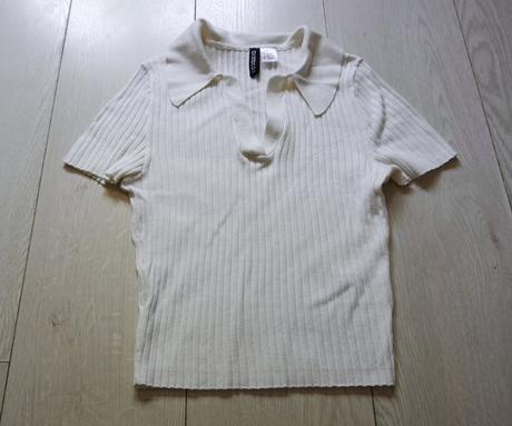 Vrúbkované tričko h&m divided, h&m,s