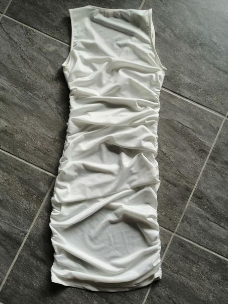 Luxus ľahké biele pružné šaty giorgia,vs, s