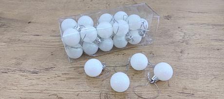 Gule plastové - 3 cm - biele - 24 kusov, 