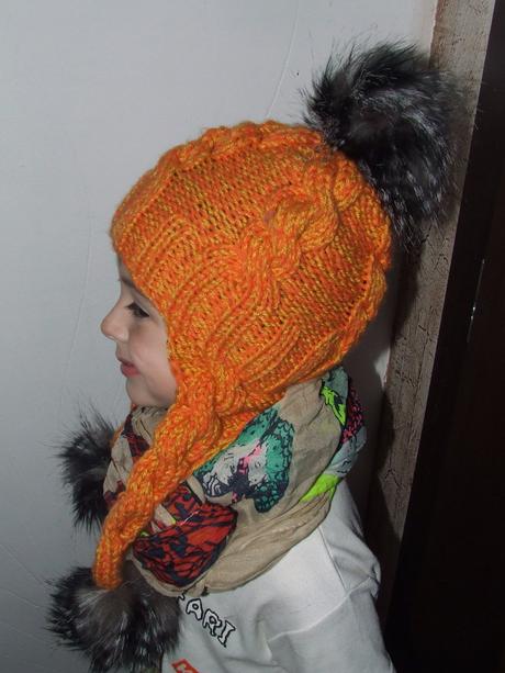 Pletená čiapka s kožušinou, 