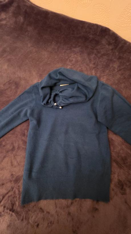 Teply pulovrik  tyrkys, c&a,xl