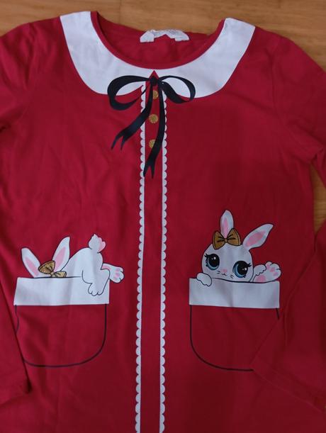 Milé vianočné tričko, h&m,134
