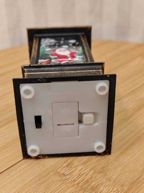 Vintage vianočný svietnik lampášik motívmi 14,5 cm,