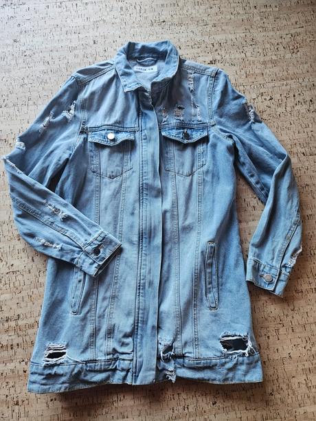 Ruflova bunda, denim,s