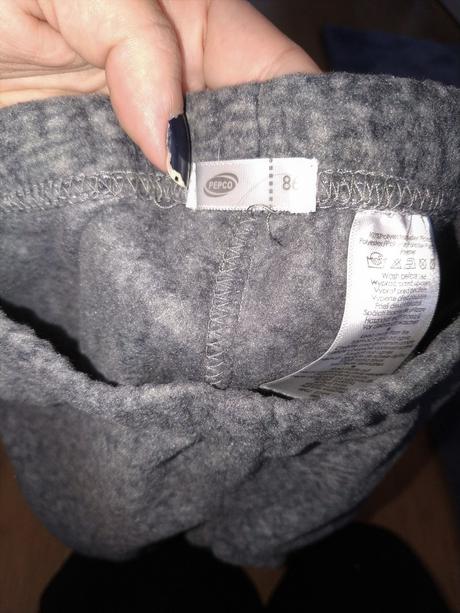 Teplé sivé tepláky, veľ. 86, pepco,86