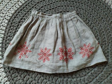 Handmade lněná suknička, 98