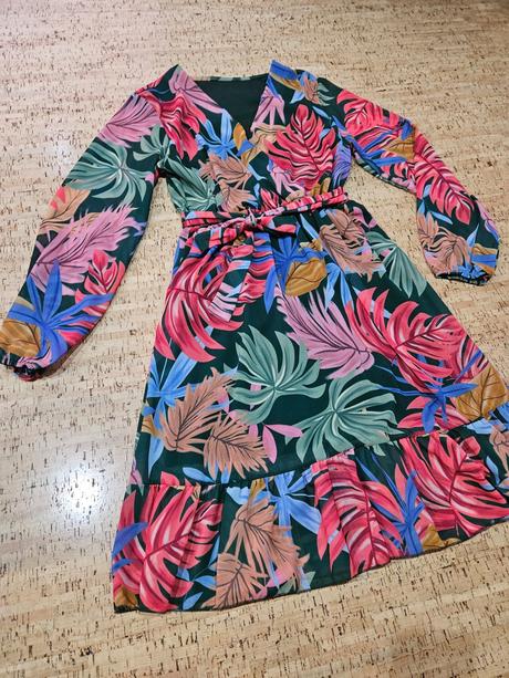 Farebne midi saty, l / m / s