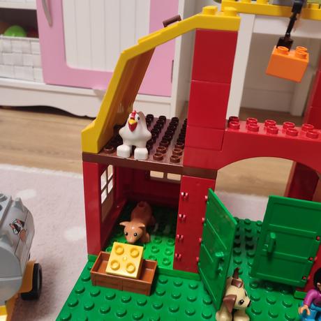 Lego duplo farma, veterinár, dom, stavebné stroje, 