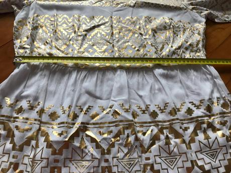 Zlatobiele elegantné šaty, 40