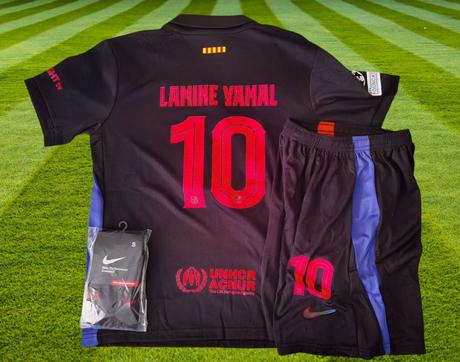 Yamal č.10 dres fcb black travis scott cactus jack, nike,116 - 164