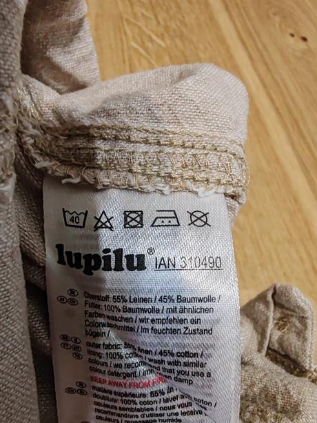 Ľanové nohavice na traky 74, lupilu,74