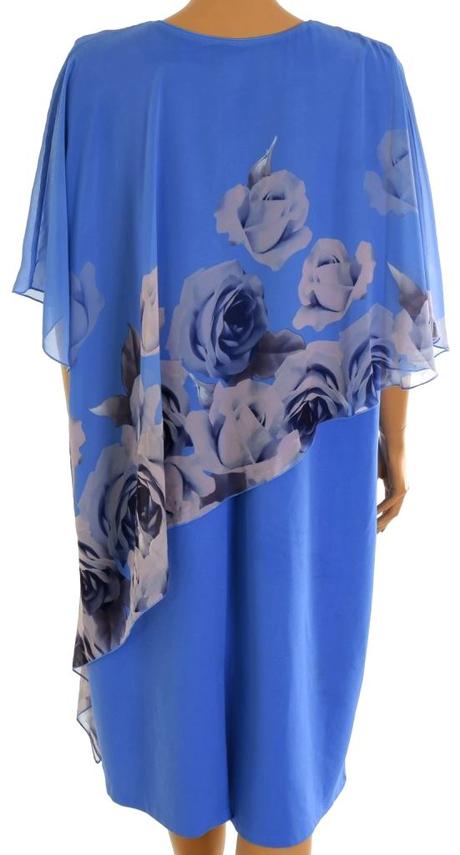 Dámske modré šaty pre moletky, v. 2xl/3xl, 50/52, xxxl