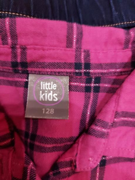 Riflové legíny a košeľa, h&m,128