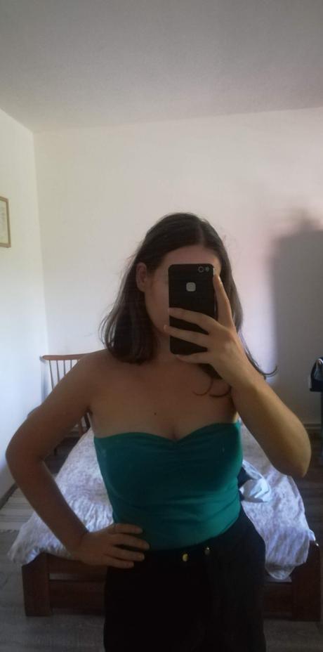 Letný top / tielko bez ramienok, amisu,m