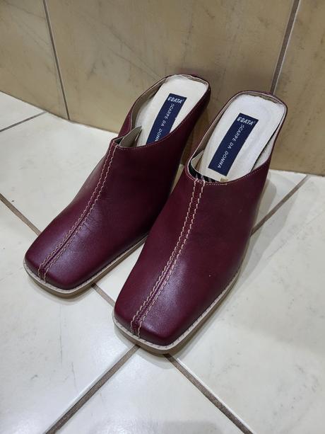 Kožené trendy mules, 38