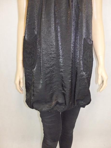 Luxusná čierna tunika, m