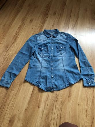 Rifľová košeľa, denim,s