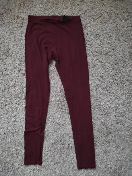 Bordove legíny, h&m,158