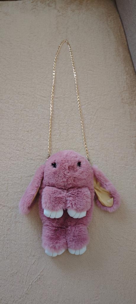 Plyšová kabelka/batoh - zajačik, 