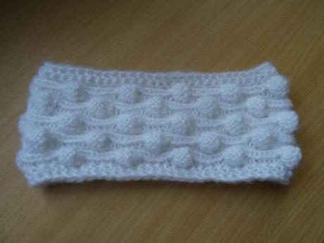 Detská pletená čelenka, na obvod hlavy 46-50 cm,