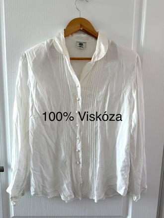 Biela vintage košeľa z viskózy jennifer by adelste, m