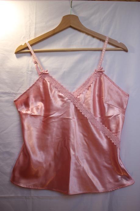 Vintage saténové tielko nut d'étoiles coquette, 42