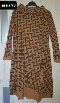 Tunikove saty hnede vzor 2,