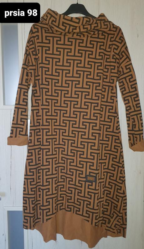 Tunikove saty hnede vzor 2,