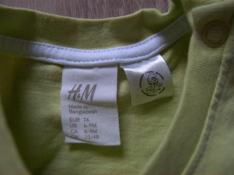 Tričko h&m č. 68 a 74, h&m,68