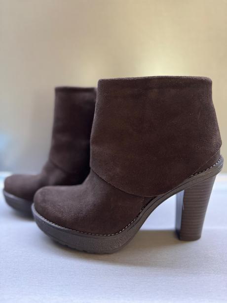 Kožené kotníkové čižmy casual, 36