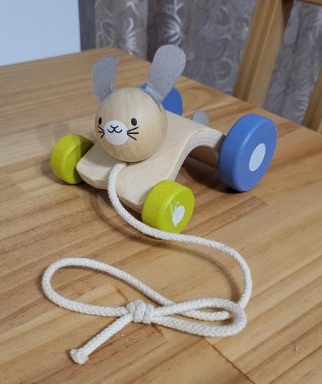 4x drevená ťahacia hračka - zvieratká, 