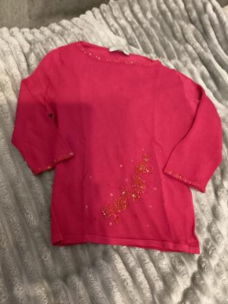 Elegantny tenký ružový pulovrik, 