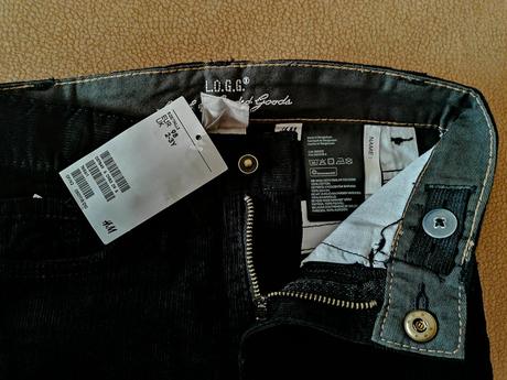 Menčestrové tenké nohavice, h&m,98