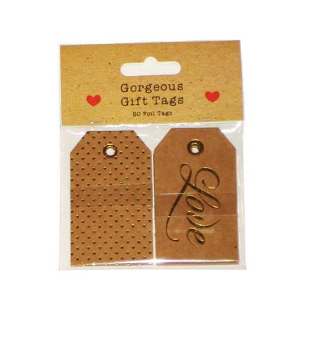 Štítky "love" 20ks / zlaté,