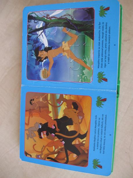 Knižka + 6 puzzle kniha džungle,