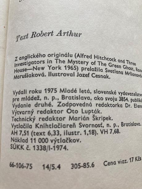 Záhada zeleného strašidla robert arthur (1975),