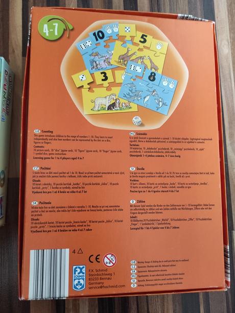 Detská hra počítanie a domino, 