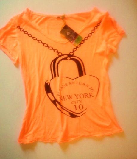 Neonovooranzove damske tricko vel.uni s/m/l, s