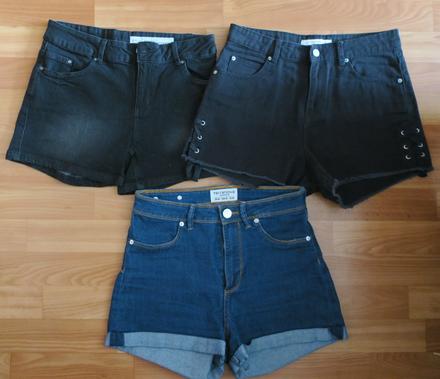 Rifľové šortky s vyšším pásom, calliope,s