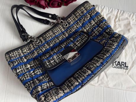 Karl lagerfeld - tvídová kabelka, karl lagerfeld