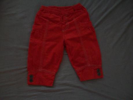 Mencestrove jesenne 3/4 nohavice cervene, terranova,86