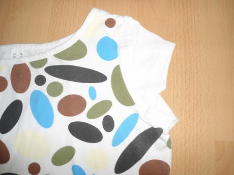 Biele tricko - farebne ovaly, m