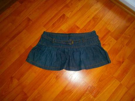 Riflová suknička, s