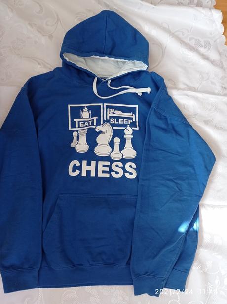 Modra mikina chess xl, xl