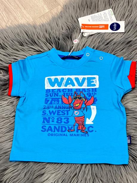 Chlapčenské tričko s potlačou a nápismi (6-9 mes.), original marines,68 / 74